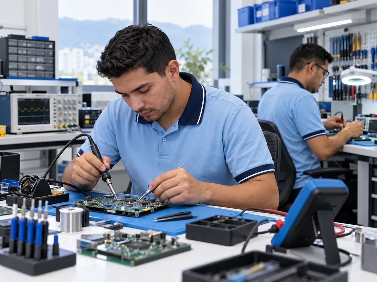 Técnicos en el laboratorio